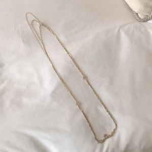 TORY BURCH gold three string necklace